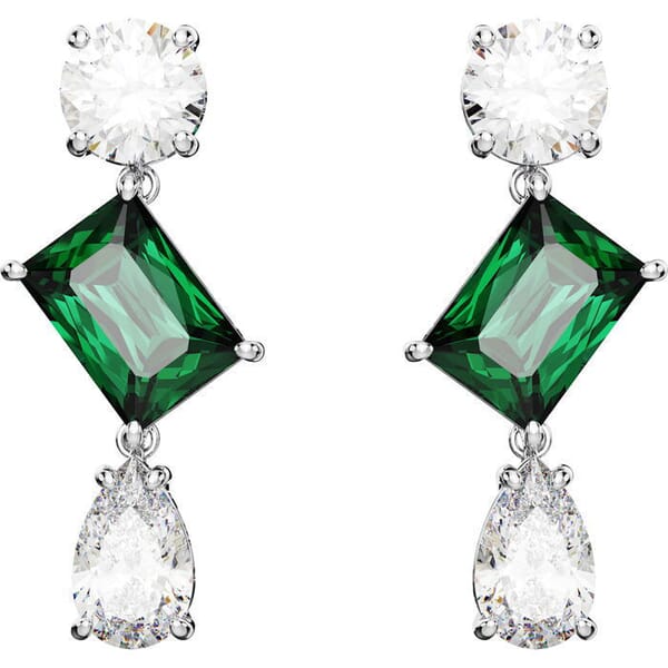 Swarovski øredobber Mesmera drop, Mixed cuts, hvitt - 5665878