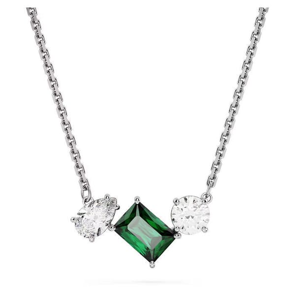 Swarovski smykke Mesmera pendant Mixed cuts, Green, Rhodium plated - 5668278 Swarovski smykke Mesmera pendant Mixed cuts, Green, Rhodium plated - 5668278