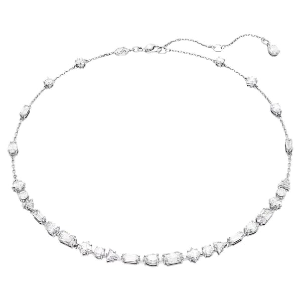 Swarovski collier Mesmera necklace Mixed cuts, Scattered design, White, Rhodium plated - 5676989 Swarovski collier Mesmera necklace Mixed cuts, Scattered design, White, Rhodium plated - 5676989