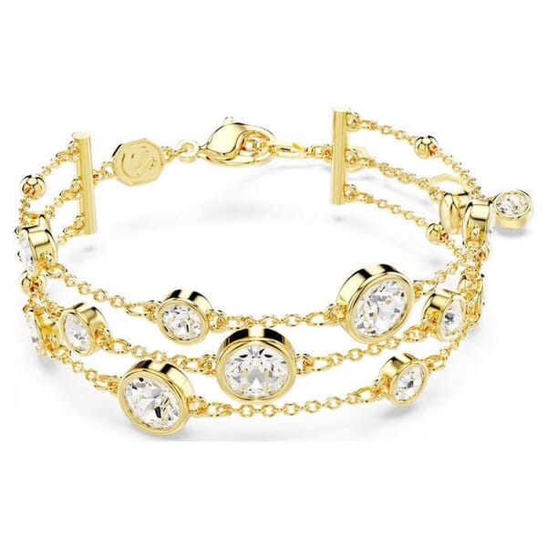 Swarovski armbånd Imber wide Round cut, White, Gold-tone plated - 5680095 Swarovski armbånd Imber wide Round cut, White, Gold-tone plated - 5680095