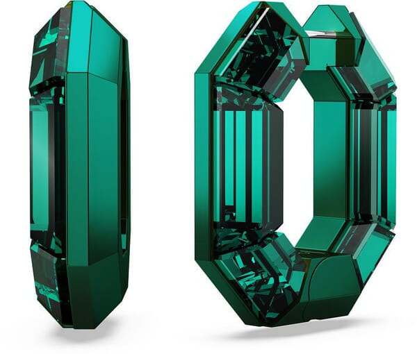 Swarovski øredobber Lucent hoop earrings Octagon shape, Small, Green - 5680786 Swarovski øredobber Lucent hoop earrings Octagon shape, Small, Green - 5680786