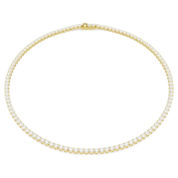 Swarovski collier Matrix Tennis Round cut, White, Gold-tone plated - 5681795 Swarovski collier Matrix Tennis Round cut, White, Gold-tone plated - 5681795