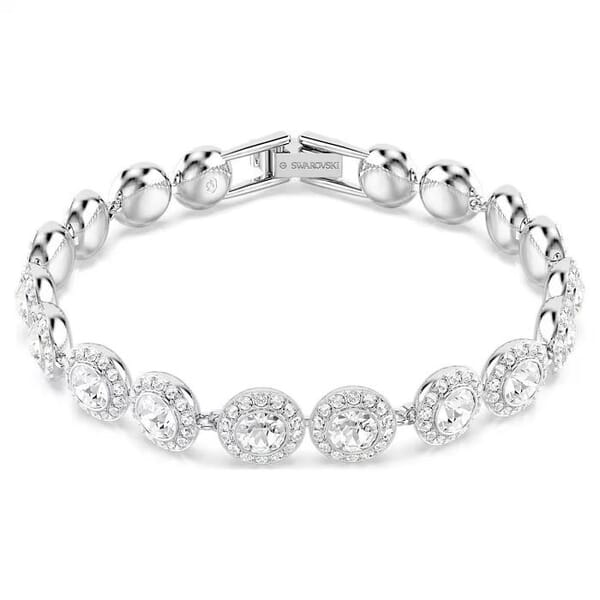 Swarovski armbånd Una Angelic Tennis bracelet Round cut, White, Rhodium plated - 5682279