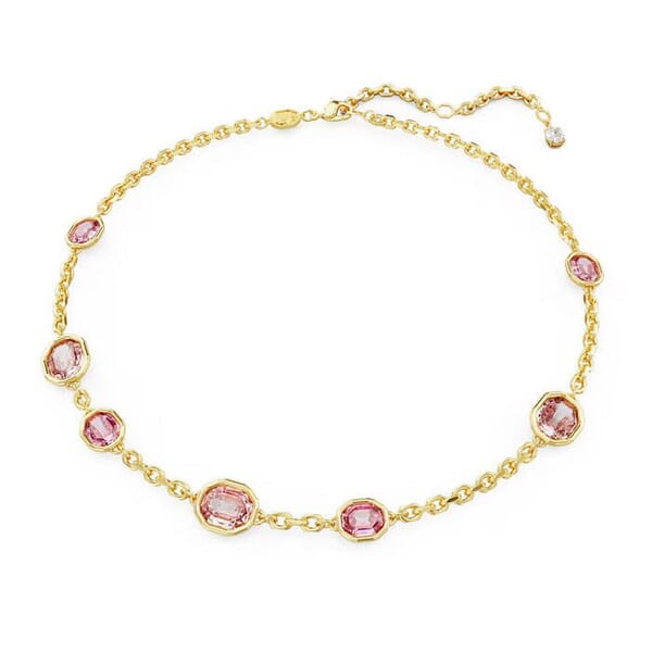 Swarovski collier Imber Octagon cut, Pink, Gold-tone plated - 5684239 Swarovski collier Imber Octagon cut, Pink, Gold-tone plated - 5684239