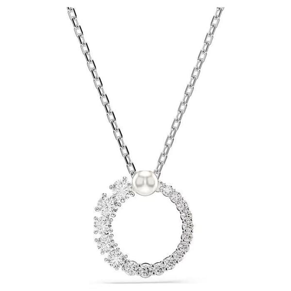 Swarovski smykke Matrix pendant Crystal pearl, Round cut, White, Rhodium plated - 5688751 Swarovski smykke Matrix pendant Crystal pearl, Round cut, White, Rhodium plated - 5688751