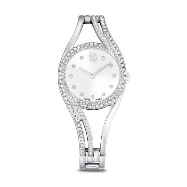 Swarovski klokke Hyperbola bangle watch Swiss Made, Metal bracelet, Silver tone, Stainless steel - 5689432 Swarovski klokke Hyperbola bangle watch Swiss Made, Metal bracelet, Silver tone, Stainless steel - 5689432