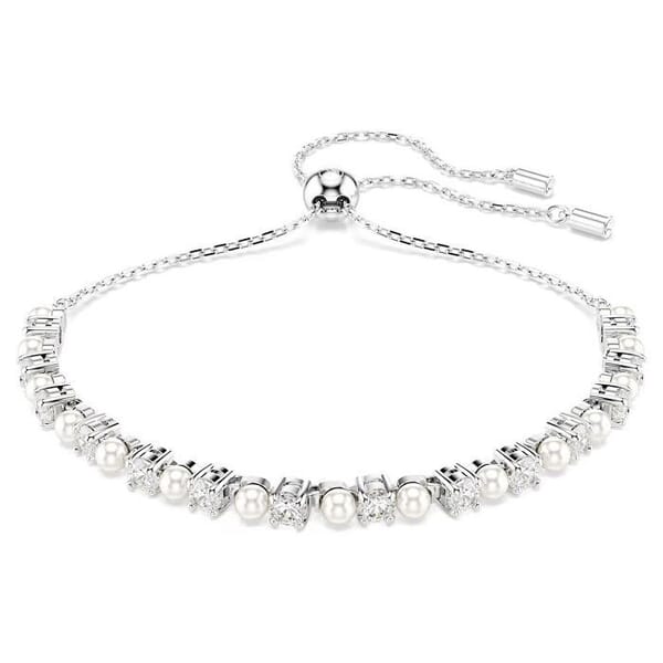 Swarovski armbånd Matrix bracelet Crystal pearl, Round cut, White, Rhodium plated - 5689633 Swarovski armbånd Matrix bracelet Crystal pearl, Round cut, White, Rhodium plated - 5689633