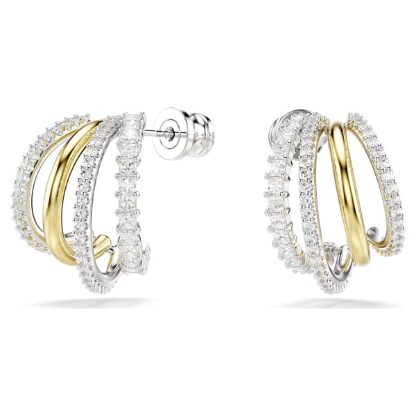 Swarovski øredobber Hyperbola hoop earrings Mixed cuts, Mini, White, Mixed metal finish - 5689718 Swarovski øredobber Hyperbola hoop earrings Mixed cuts, Mini, White, Mixed metal finish - 5689718