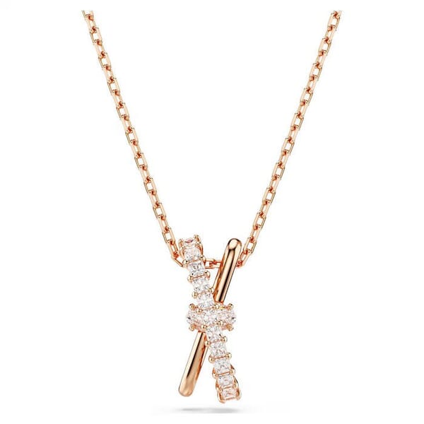Swarovski smykker Hyperbola pendant Mixed cuts, Twist, White, Rose gold-tone plated - 5689788 Swarovski smykker Hyperbola pendant Mixed cuts, Twist, White, Rose gold-tone plated - 5689788
