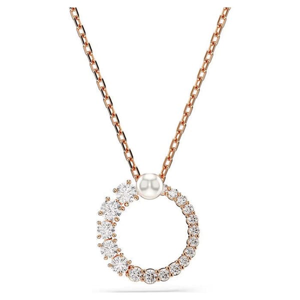Swarovski smykke Matrix pendant Crystal pearl, Round cut, White, Rose gold-tone plated - 5692265 Swarovski smykke Matrix pendant Crystal pearl, Round cut, White, Rose gold-tone plated - 5692265