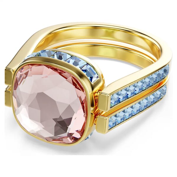 Swarovski Chroma ring Cushion cut, Multicolored, Gold-tone plated - 5692500 Swarovski Chroma ring Cushion cut, Multicolored, Gold-tone plated - 5692500