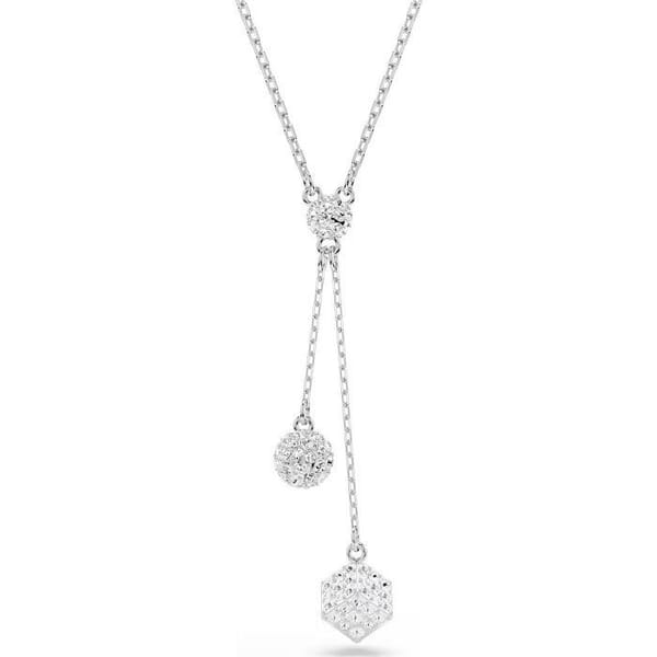 Swarovski smykke Dextera pendant Round cut, Sphere and cube, White, Rhodium plated - 5693207 Swarovski smykke Dextera pendant Round cut, Sphere and cube, White, Rhodium plated - 5693207
