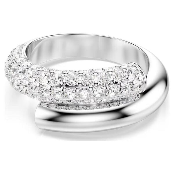 Swarovski ringer Dextera med hvite krystaller i rhodiumfinish - 5695934