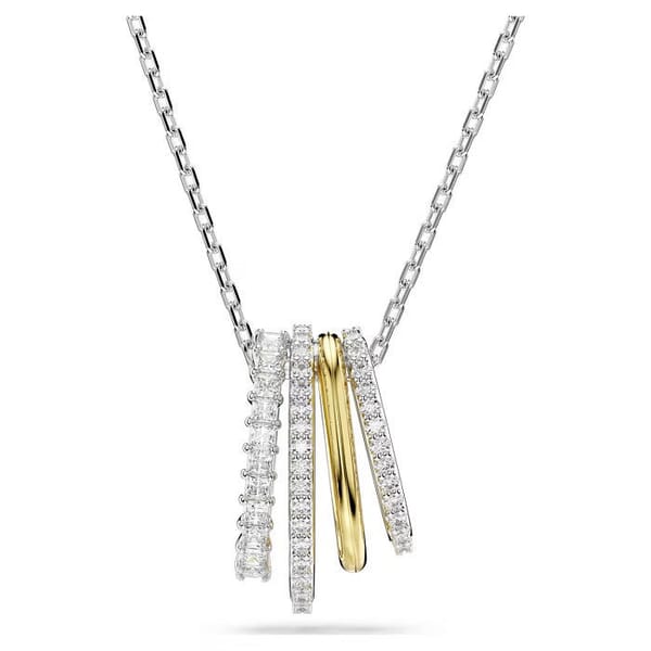 Swarovski smykke Hyperbola pendant Mixed cuts, White, Mixed metal finish - 5696626