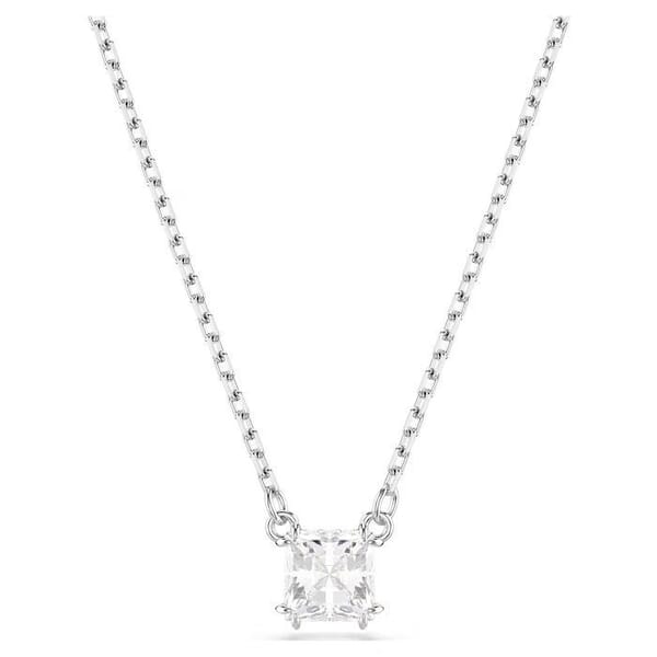 Swarovski smykke Stilla pendant Square cut, White, Rhodium plated - 5701903