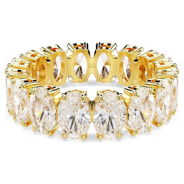 Swarovski Matrix ring Oval cut, White, Gold-tone plated - 5707190