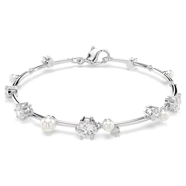 Swarovski armbånd Constella Tennis bracelet Crystal pearl, Round cuts, White, Rhodium plated - 5707511