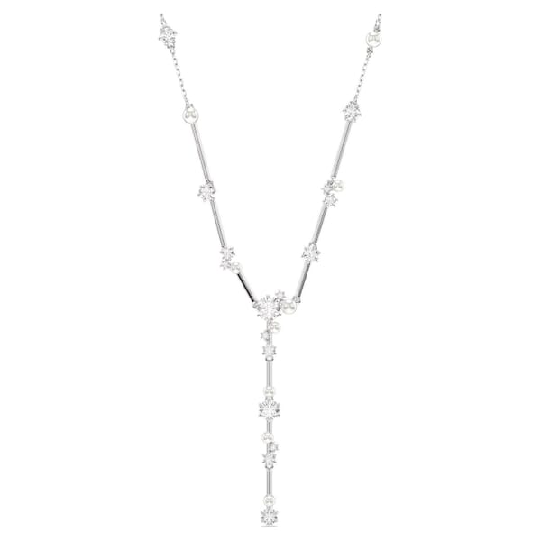 Swarovski collier Constella Y necklace Crystal pearl, Round cuts, White, Rhodium plated - 5711830 Swarovski collier Constella Y necklace Crystal pearl, Round cuts, White, Rhodium plated - 5711830