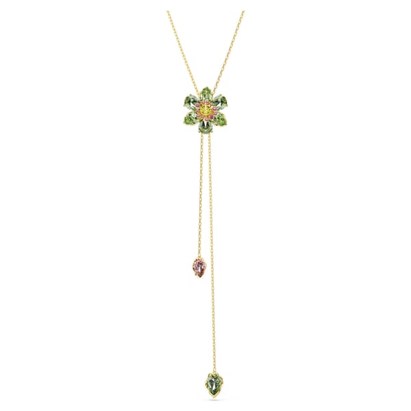 Swarovski smykke Idyllia Y pendant Mixed cuts, Flower, Multicolored, Gold-tone plated - 5717158 Swarovski smykke Idyllia Y pendant Mixed cuts, Flower, Multicolored, Gold-tone plated - 5717158
