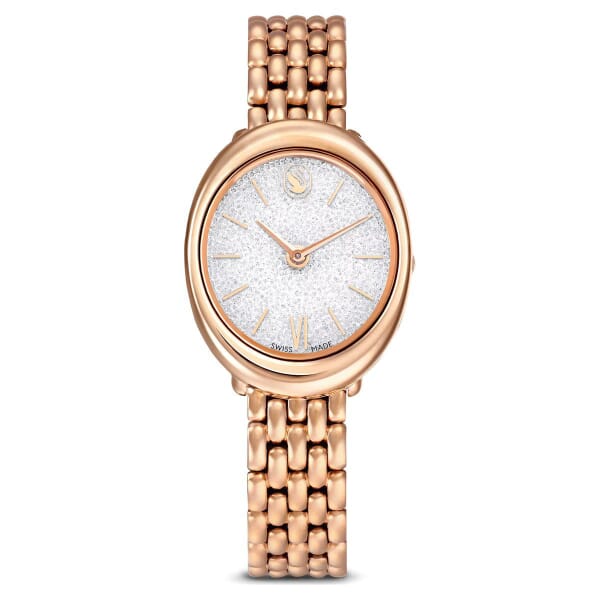Swarovski klokke Imber oval watch Swiss Made, Metal bracelet, Gold tone, Rose gold-tone finish - 5717532