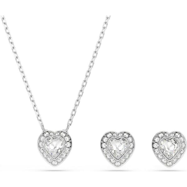 Swarovski smykkesett Ariana Grande x Swarovski set Mixed cuts, Heart, White, Rhodium plated - 5720849 Swarovski smykkesett Ariana Grande x Swarovski set Mixed cuts, Heart, White, Rhodium plated - 5720849