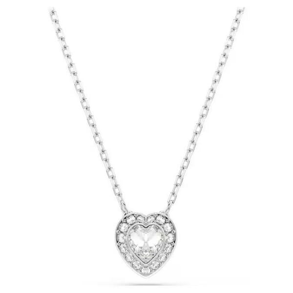 Swarovski smykke Ariana Grande x Swarovski pendant Mixed cuts, Heart, White, Rhodium plated - 5720852