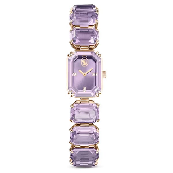 Swarovski klokke Watch Octagon cut bracelet, Purple, Champagne gold-tone finish - 5722364 Swarovski klokke Watch Octagon cut bracelet, Purple, Champagne gold-tone finish - 5722364
