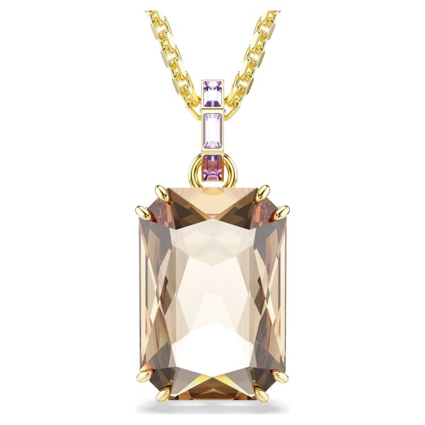 Swarovski smykke Millenia pendant Octagon cut, Caramel, Gold-tone plated - 5725752 Swarovski smykke Millenia pendant Octagon cut, Caramel, Gold-tone plated - 5725752