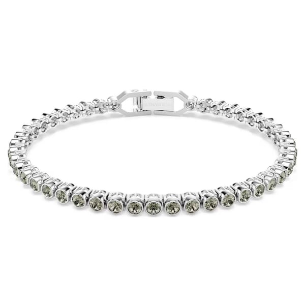 Swarovski armbånd Imber Emily Tennis bracelet Round cut, Black, Rhodium plated - 5734238