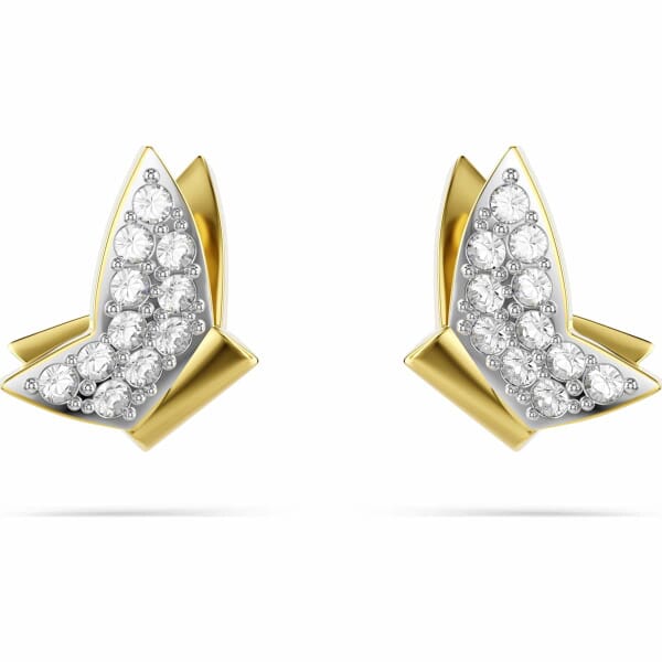 Swarovski øredobber Idyllia Lilia stud earrings Butterfly, White, Gold-tone plated - 5736070