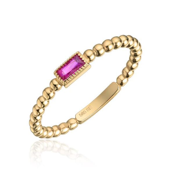 Gullring 14 kt med rubin - 57374 Gullring 14 kt med rubin - 57374