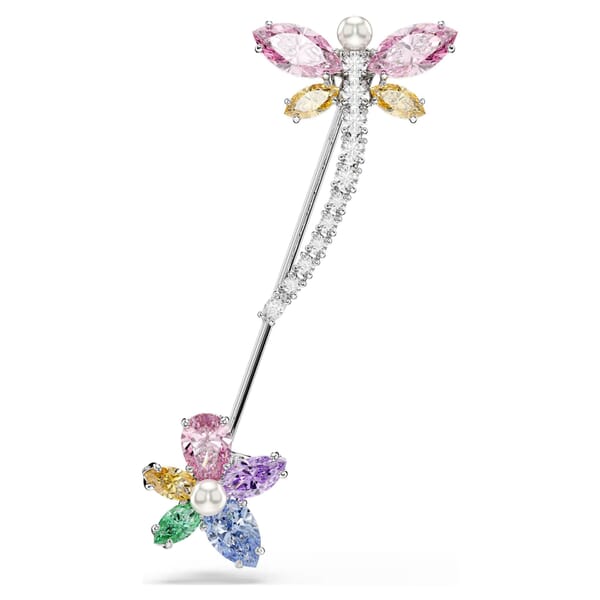 Swarovski brosje med øyenstikker og blomster- 5737428
