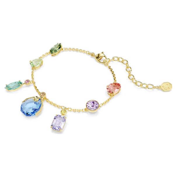 Swarovski armbånd Gema bracelet Mixed cuts, Dangling crystals, Multicolored, Gold-tone plated - 5737442 Swarovski armbånd Gema bracelet Mixed cuts, Dangling crystals, Multicolored, Gold-tone plated - 5737442
