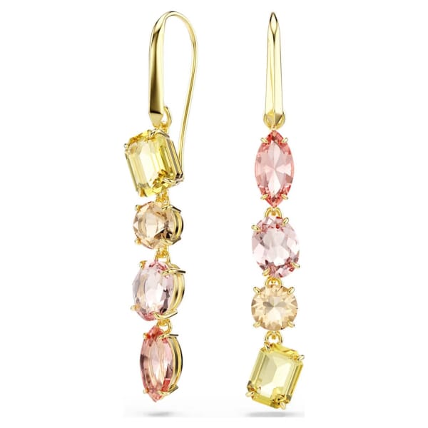 Swarovski øredobber Gema drop earrings Asymmetrical design, Mixed cuts, Pink, Gold-tone plated - 5737454 Swarovski øredobber Gema drop earrings Asymmetrical design, Mixed cuts, Pink, Gold-tone plated - 5737454