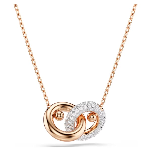 Swarovski smykke Dextera anheng i roségulltone med hvite krystaller - 5738200