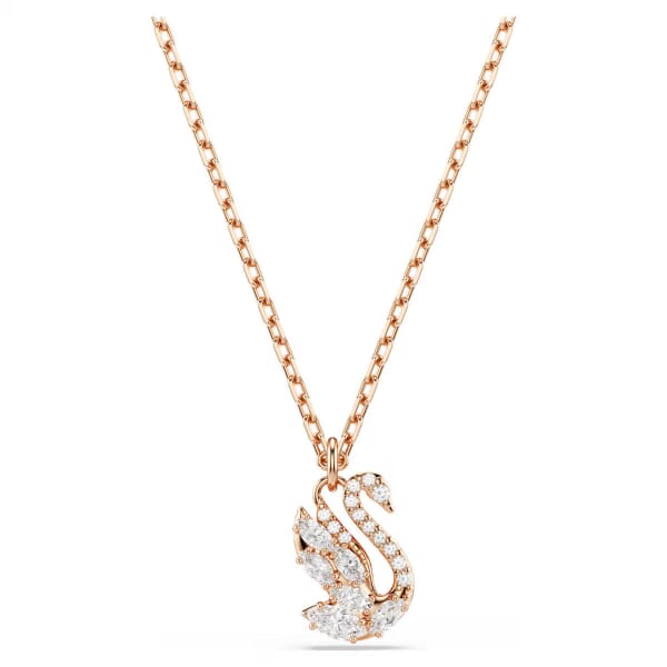 Swarovski smykke Swan pendant Mixed cuts, Swan, White, Rose gold-tone plated - 5738203 Swarovski smykke Swan pendant Mixed cuts, Swan, White, Rose gold-tone plated - 5738203