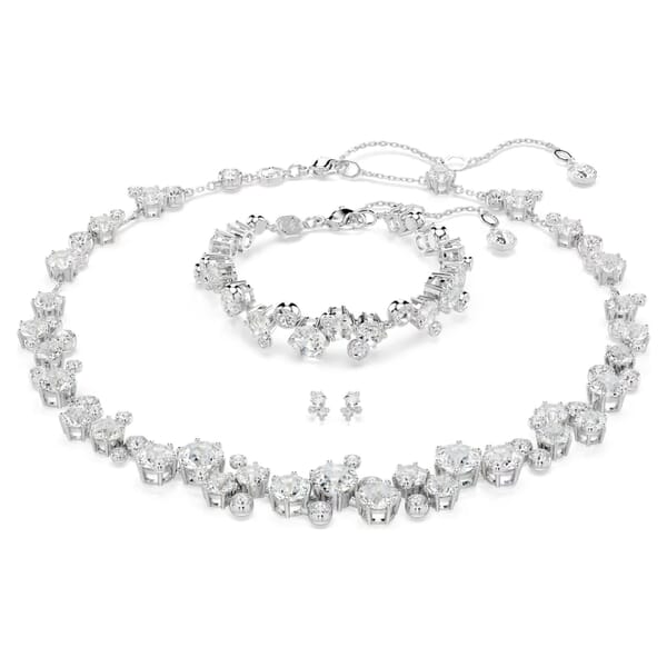 Swarovski smykkesett Constella set Mixed cuts, White, Rhodium plated - 5738285 Swarovski smykkesett Constella set Mixed cuts, White, Rhodium plated - 5738285