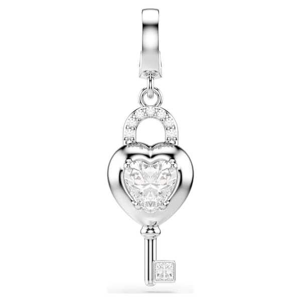 Swarovski smykke Idyllia charm Mixed cuts, Heart with key, White, Rhodium plated - 5742957 Swarovski smykke Idyllia charm Mixed cuts, Heart with key, White, Rhodium plated - 5742957