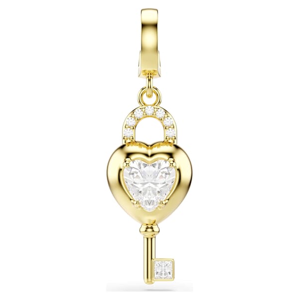Swarovski smykke Idyllia charm Mixed cuts, Heart with key, White, Gold-tone plated - 5742959 Swarovski smykke Idyllia charm Mixed cuts, Heart with key, White, Gold-tone plated - 5742959