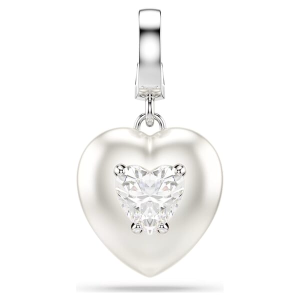 Swarovski smykke Idyllia charm Mixed cuts, Pearl-colored coating, Heart, White, Rhodium plated - 5742960 Swarovski smykke Idyllia charm Mixed cuts, Pearl-colored coating, Heart, White, Rhodium plated - 5742960