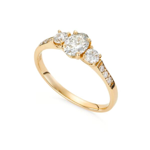 Diamantring Roma i 14kt gult gull med 0,81ct TW-S - 57468 Diamantring Roma i 14kt gult gull med 0,81ct TW-S - 57468