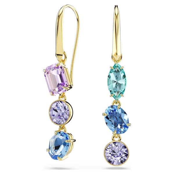 Swarovski øredobber Gema drop earrings Asymmetrical design, Mixed cuts, Multicolored, Gold-tone plated - 5747917 Swarovski øredobber Gema drop earrings Asymmetrical design, Mixed cuts, Multicolored, Gold-tone plated - 5747917