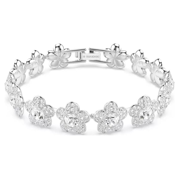 Swarovski armbånd Ariana Grande x Swarovski bracelet Round cut, Flower, White, Rhodium plated - 5749182 Swarovski armbånd Ariana Grande x Swarovski bracelet Round cut, Flower, White, Rhodium plated - 5749182