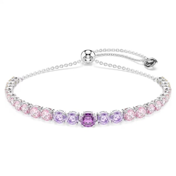 Swarovski armbånd Matrix bracelet Gradient of round cuts, Multicolored, Rhodium plated - 5751197 Swarovski armbånd Matrix bracelet Gradient of round cuts, Multicolored, Rhodium plated - 5751197