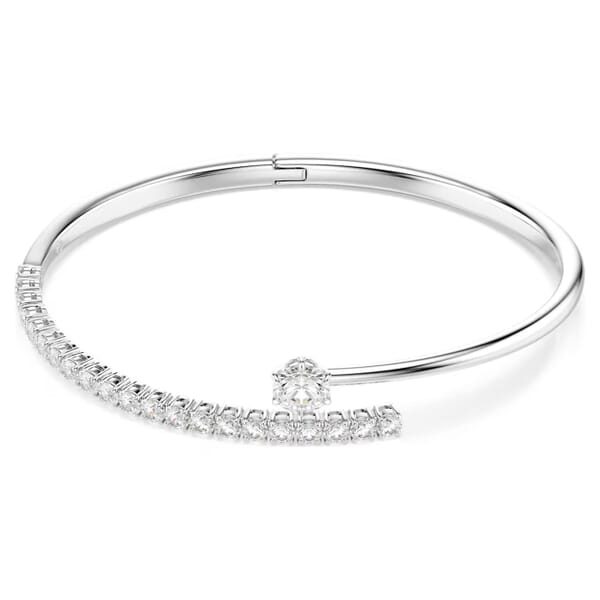 Bilde av Swarovski Matrix bangle armbånd, hvitt rhodinert - 5753571