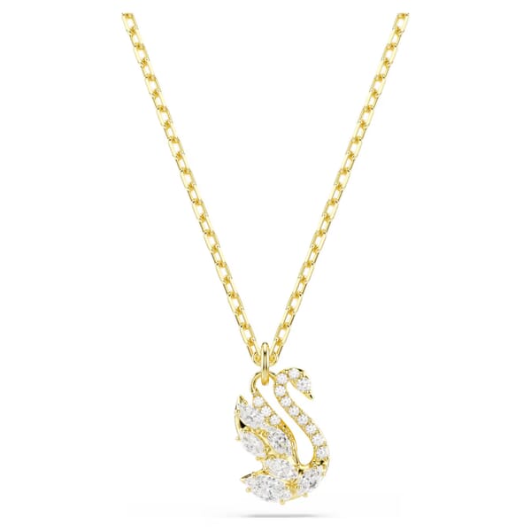 Vis detaljer for Swarovski smykke Swan pendant Mixed cuts, Swan, White, 18K gold finish - 5754626 Bilde av Swarovski smykke Swan pendant Mixed cuts, Swan, White, 18K gold finish - 5754626