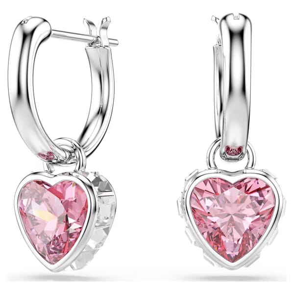 Swarovski øredobber Chroma drop earrings Heart, Pink, Rhodium plated - 5757814 Swarovski øredobber Chroma drop earrings Heart, Pink, Rhodium plated - 5757814