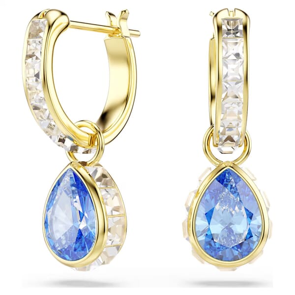 Swarovski øredobber Chroma drop earrings Pear cut, Blue, 18K gold finish - 5757815 Swarovski øredobber Chroma drop earrings Pear cut, Blue, 18K gold finish - 5757815
