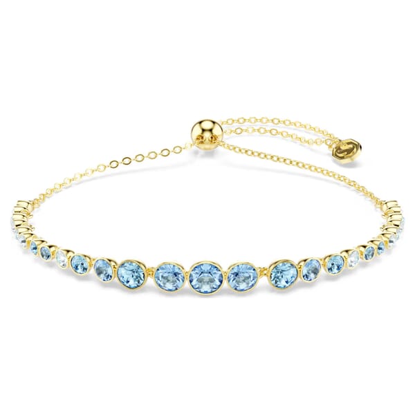 Swarovski armbånd Imber bracelet Round cut, Blue, 18K gold finish - 5757824 Swarovski armbånd Imber bracelet Round cut, Blue, 18K gold finish - 5757824