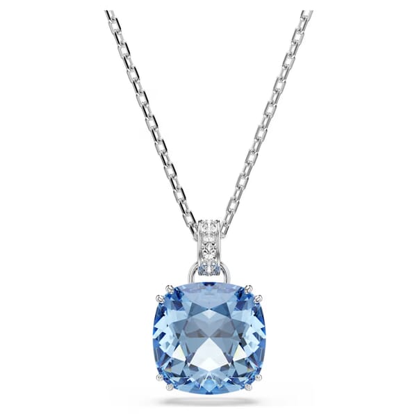 Swarovski smykke Millenia pendant Cushion cut, Blue, Rhodium plated - 5760057
